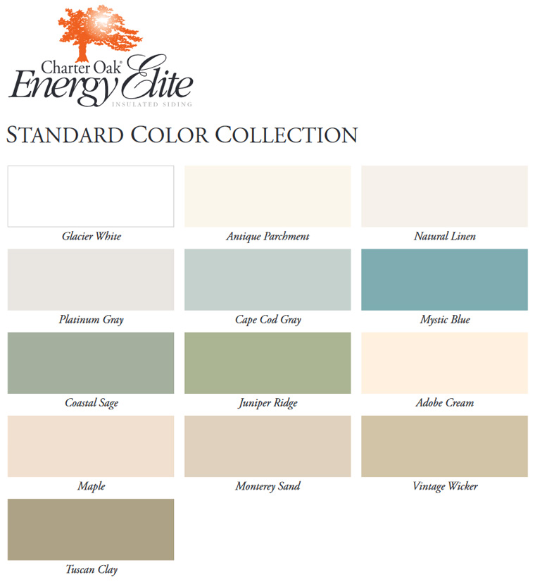 Alside Siding Charter Oak Energy Elite Color Selection