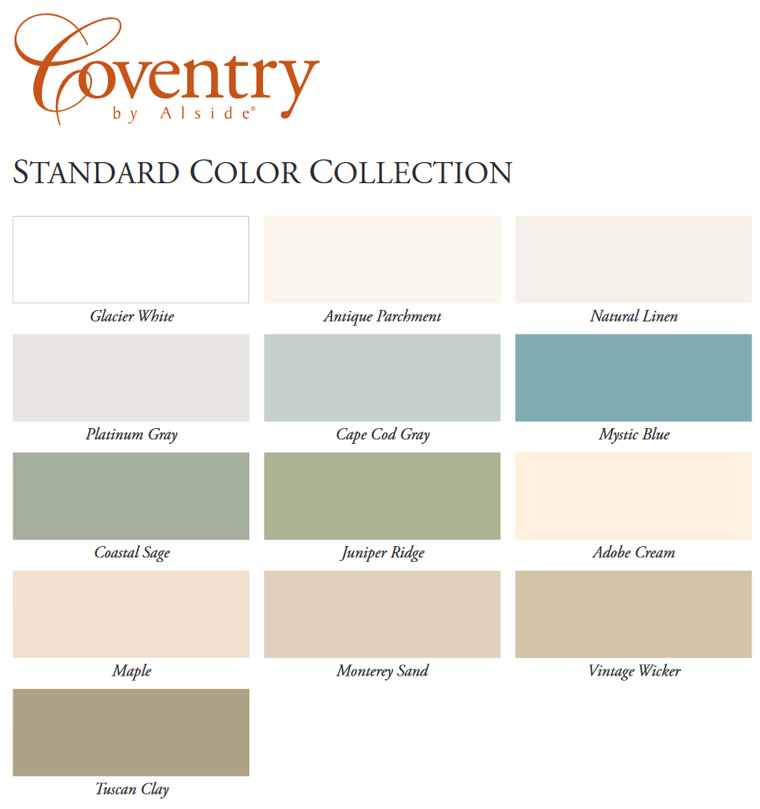 Alside Siding Coventry Color Selection