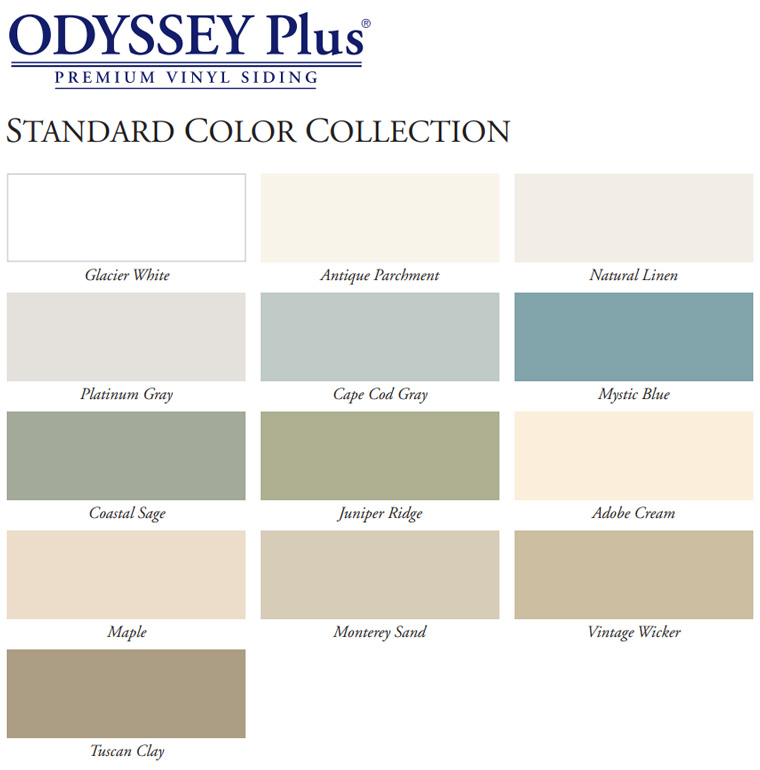 Alside Siding Odyssey Plus Color Selection
