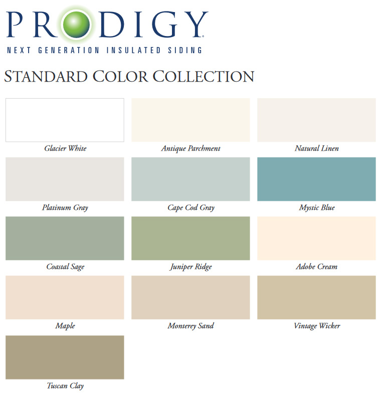 Alside Siding Prodigy Color Selection