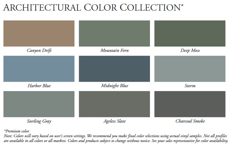 Alside Siding Prodigy Color Selection Architecture