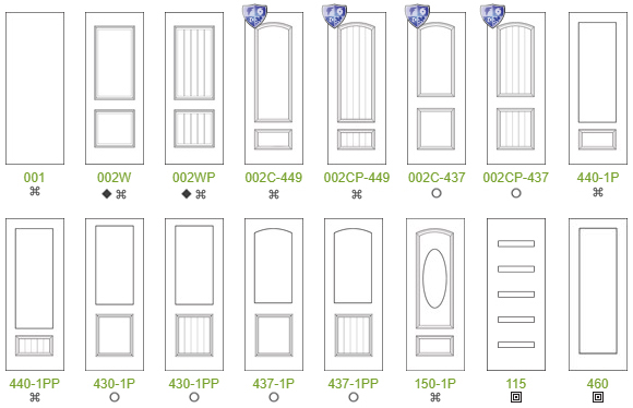 ProVia Fiberglass Entry Door SIGNET 8 Ft Door Styles