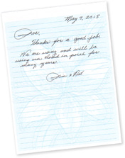 Jim Appreciation Letter